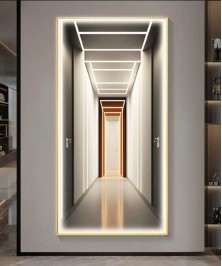 Gold Frame 3D Effect Modern  Port Style With Lighting